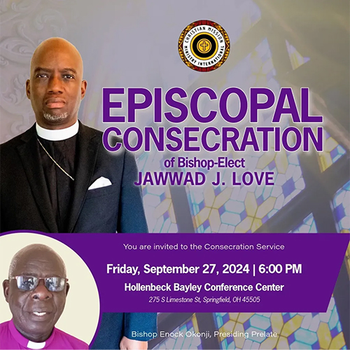 Consecration of Bishop Jawwad J. Love flyer